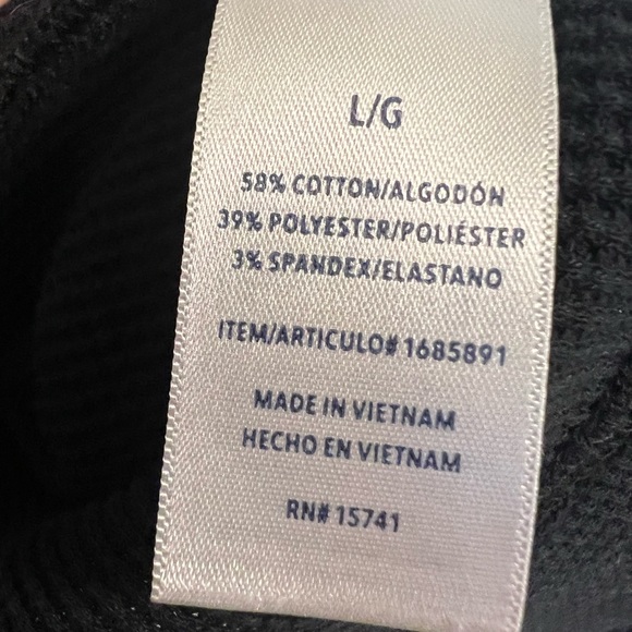 Splendid Waffle Knit Black Hooded Cardigan Size L - Picture 5 of 5